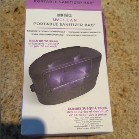 Homedics UV Clean Sanitizer Bag - Purple and Gray - Picture 3 of 5